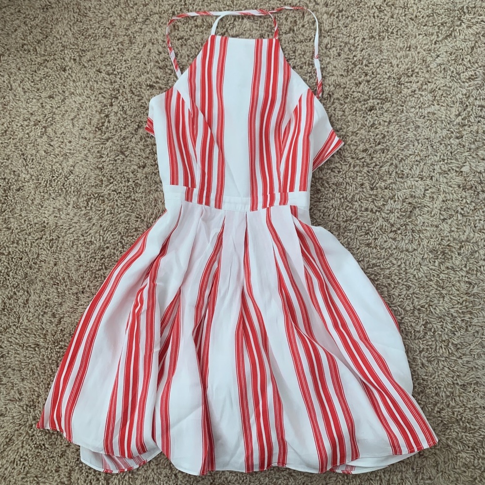 Lovers + Friends Red and White mini dress